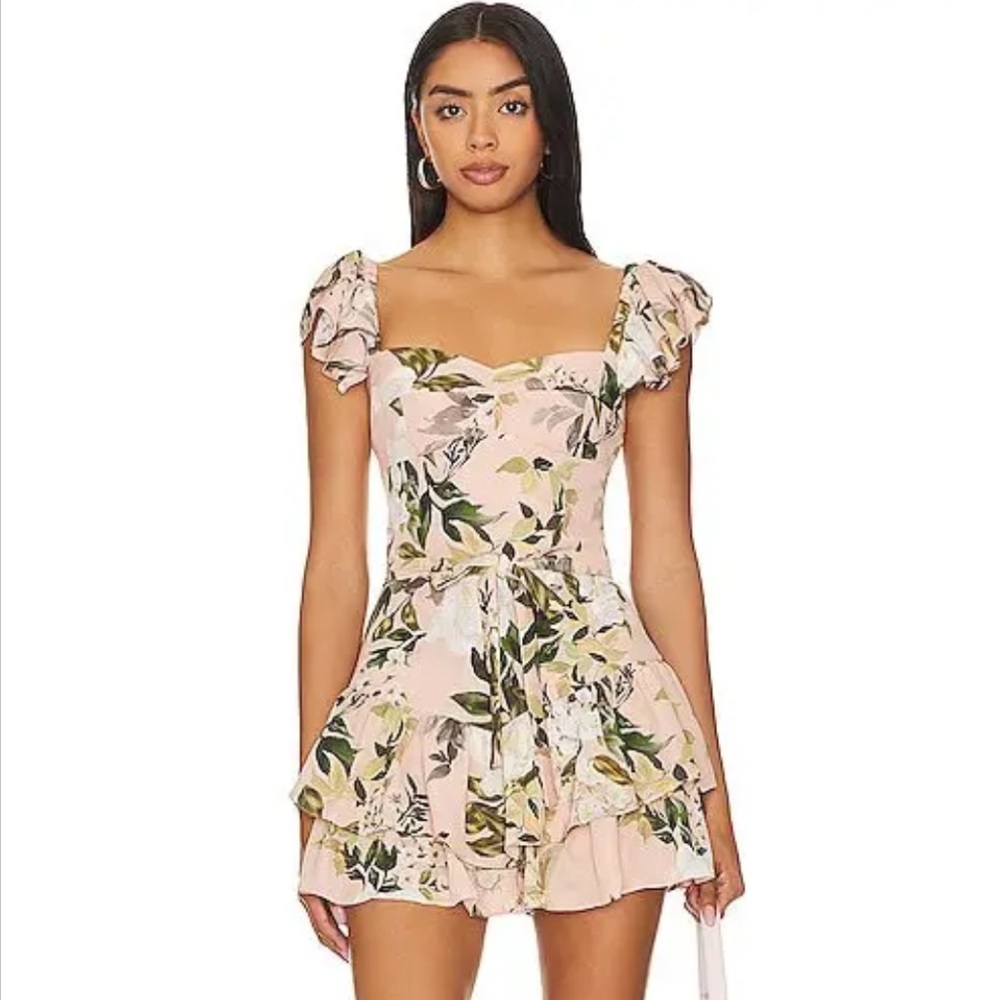 Amanda Uprichard Mackey Romper in Juniper Floral